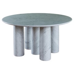 Retro Mario Bellini Carrara Marble Dining Table for Cassina