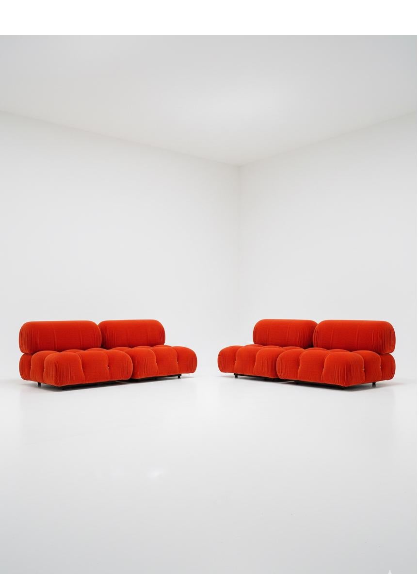 Mid-Century Modern Mario Bellini C&B 'Camaleonda' modular sofa in original velvet (First Edition) For Sale
