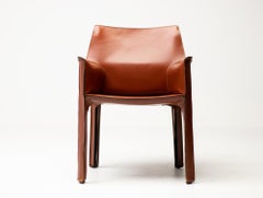 Mario Bellini Cognac Leather Cassina Cab Armchair