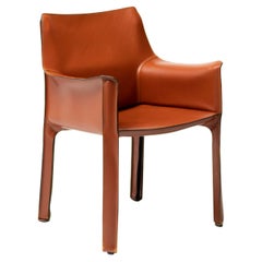 Mario Bellini Cognac Leather Cassina Cab Armchair