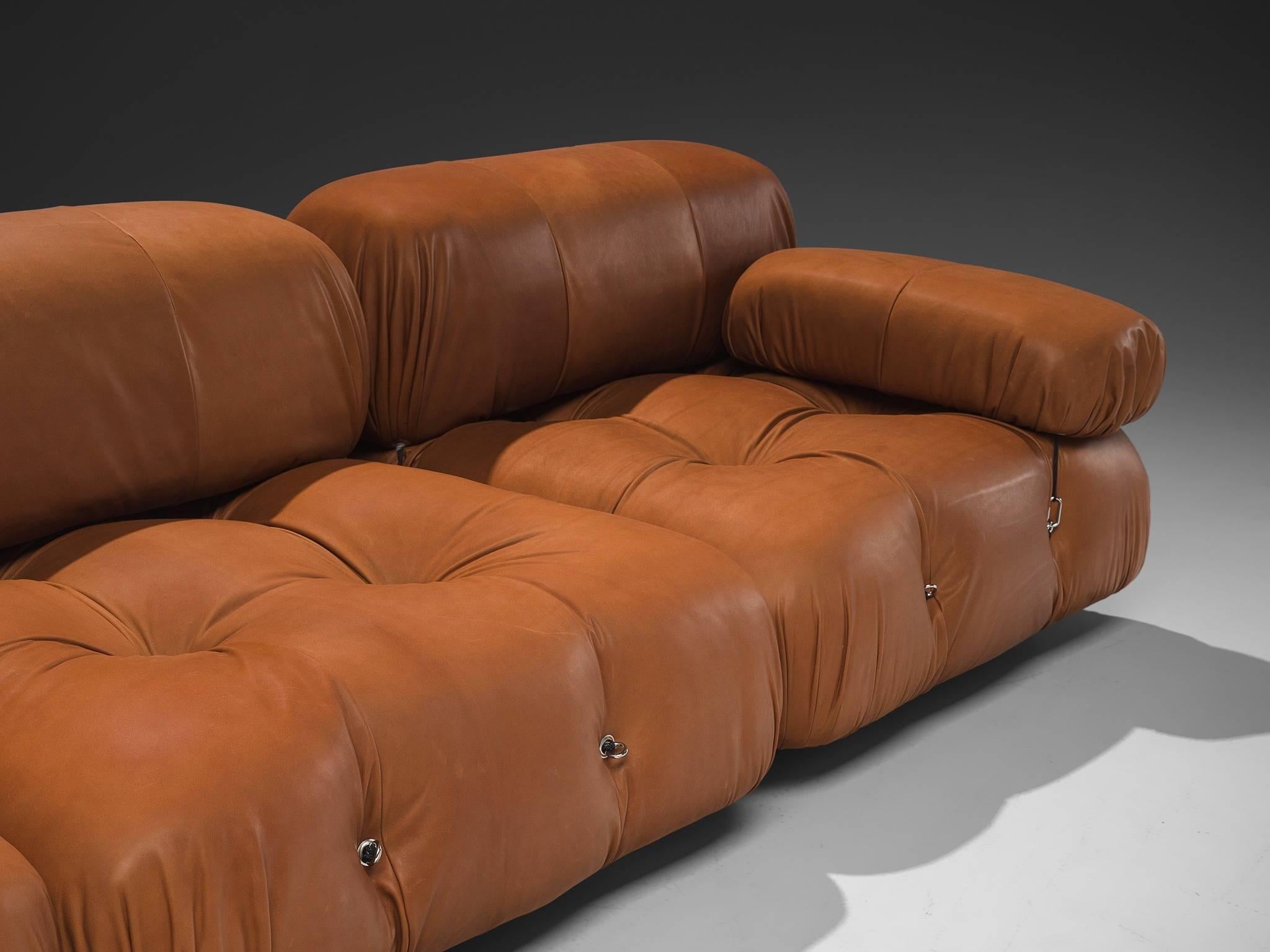 Mid-Century Modern Mario Bellini Customizable 'Camaleonda' Modular Leather Sofa