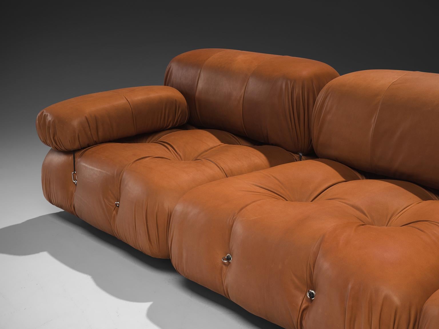 Mid-Century Modern Mario Bellini Customizable 'Camaleonda' Modular Leather Sofa