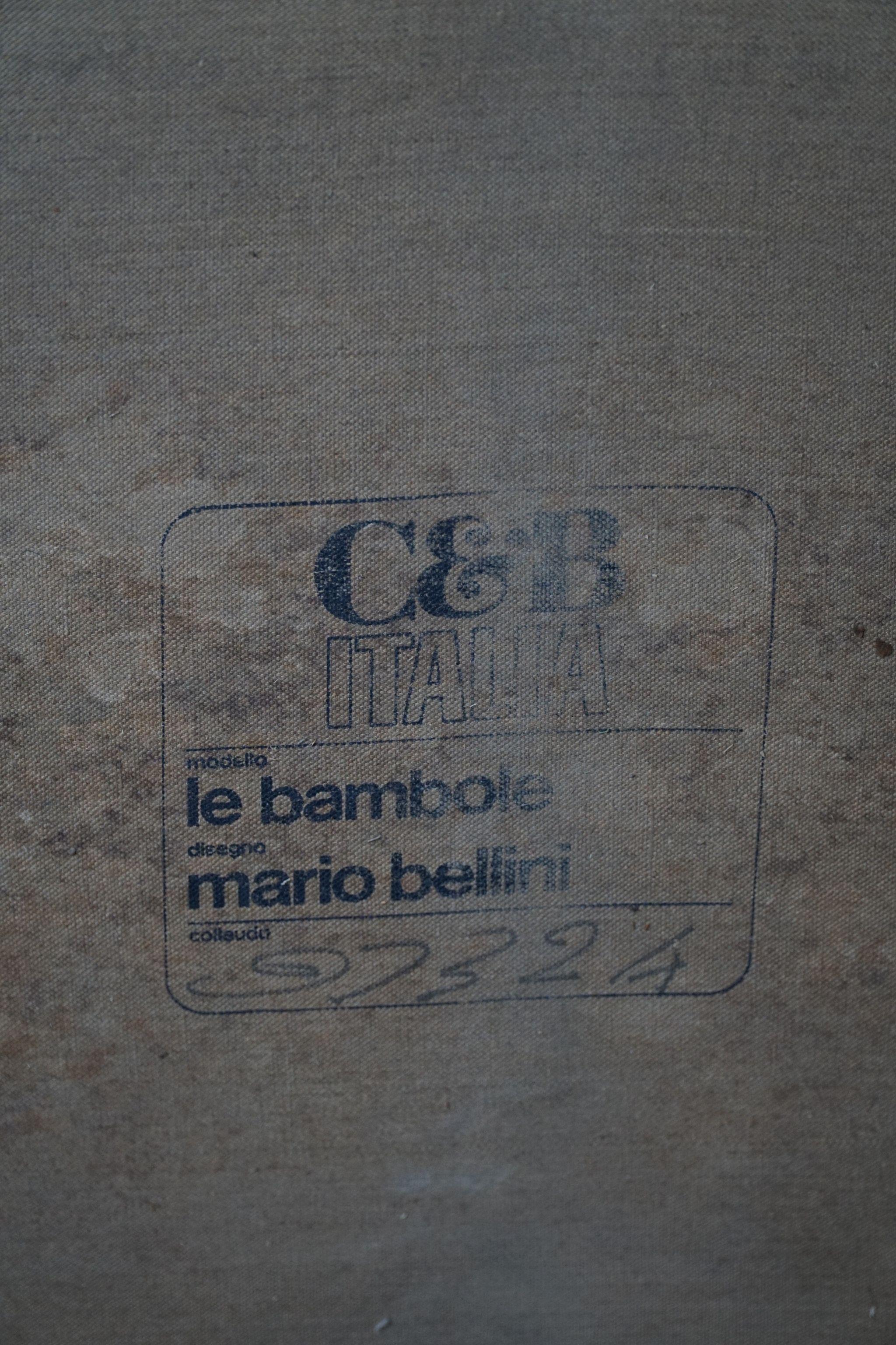 Mario Bellini, canapé « Le Bambole » en cuir, moderne du milieu du siècle dernier, 1972 en vente 9