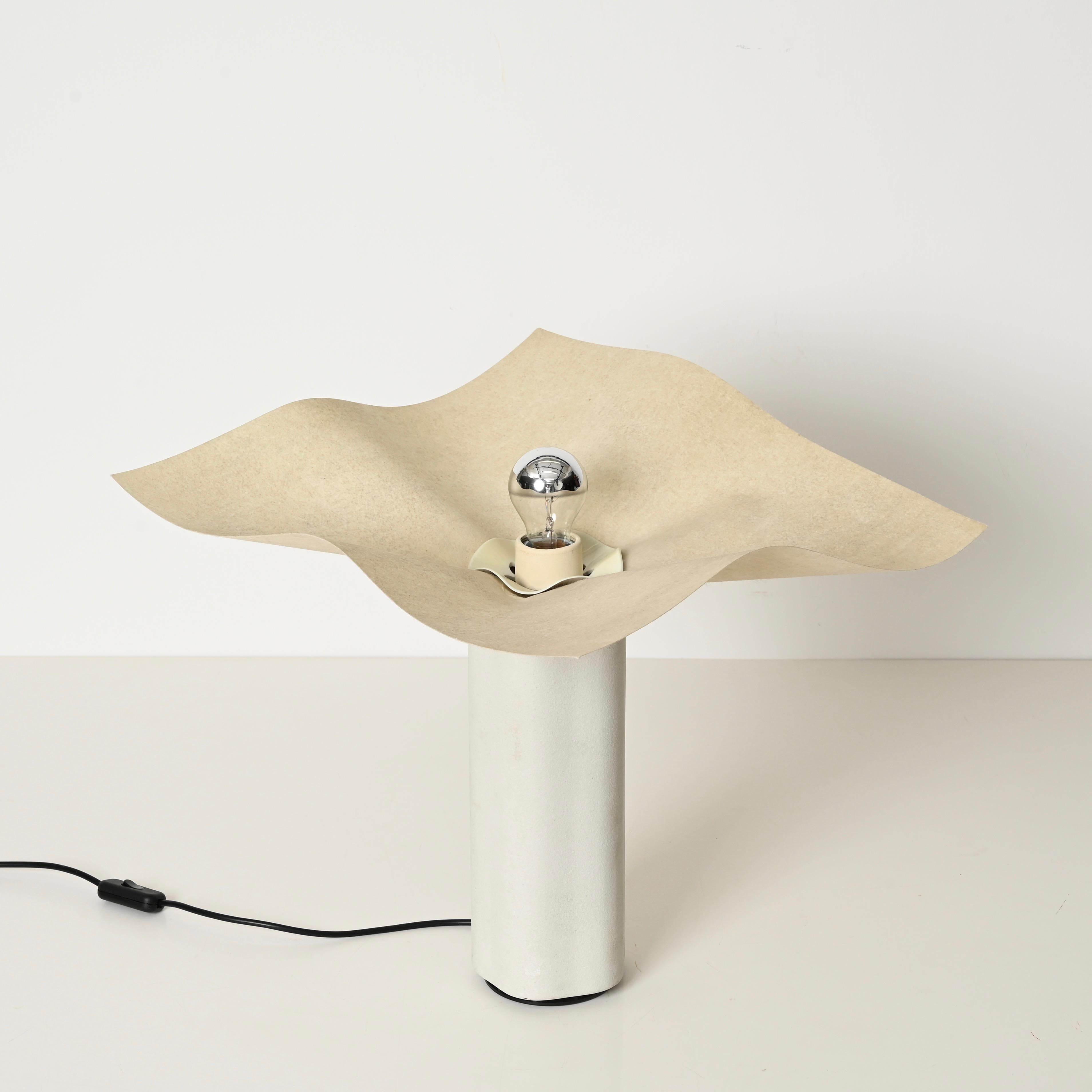 Ceramic Mario Bellini for Artemide “Area 40” Large Table Lamp Signed, Italy, 1976 For Sale