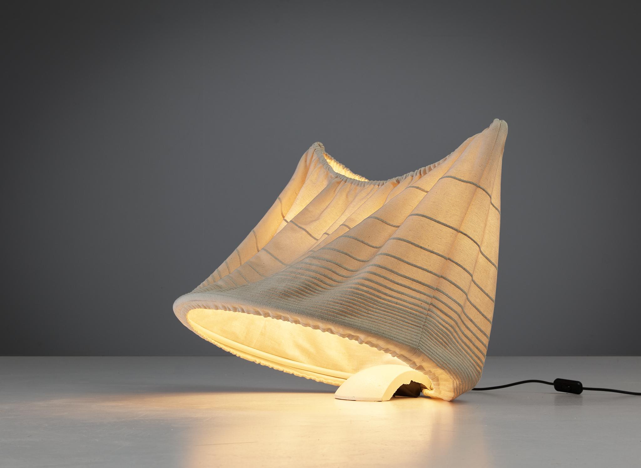Post-Modern Mario Bellini for Artemide 'Circo' Table Lamp in Metal and Fabric