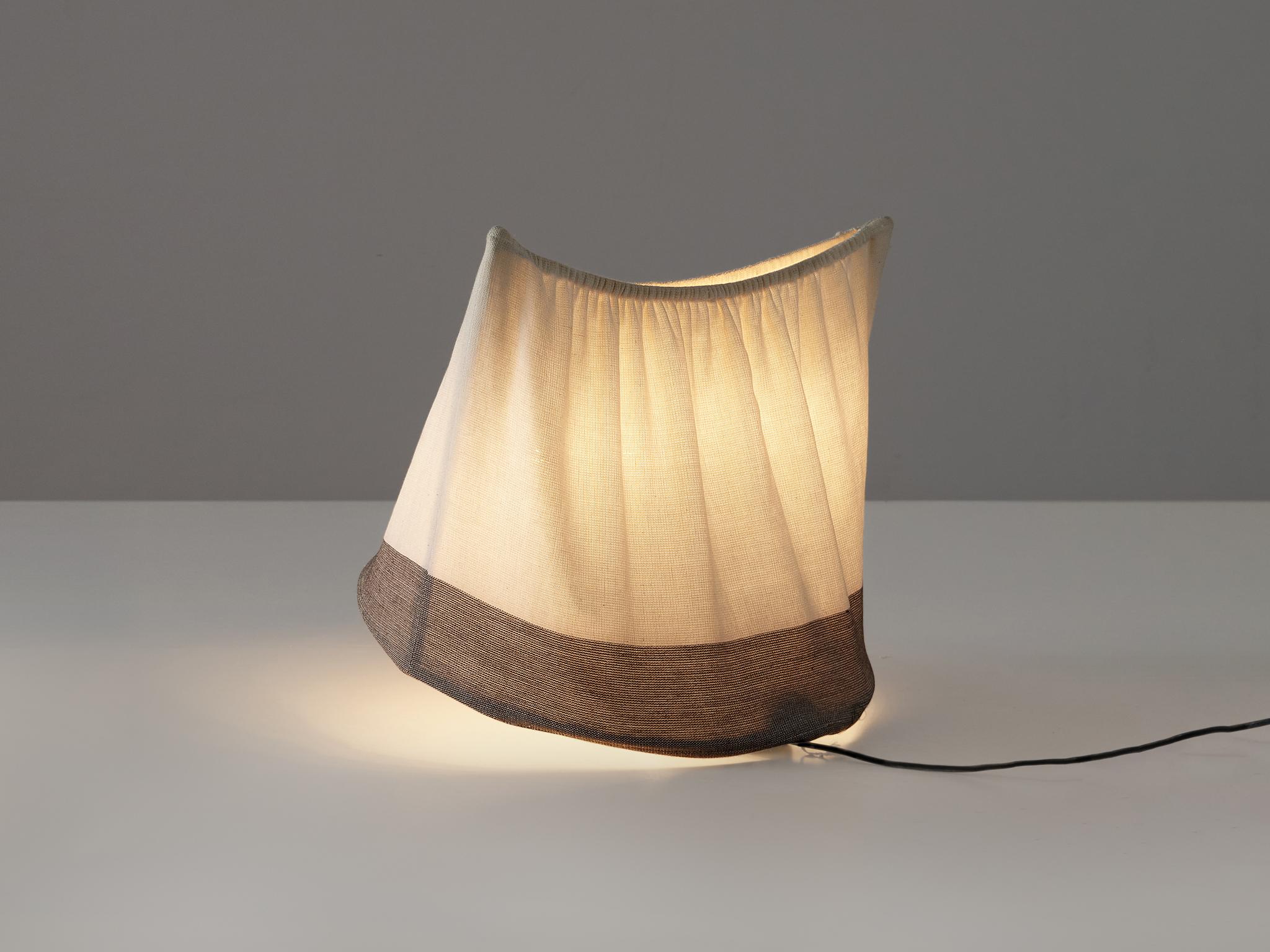 Late 20th Century Mario Bellini for Artemide Table Lamp Model 'Circo' in Metal and Fabric