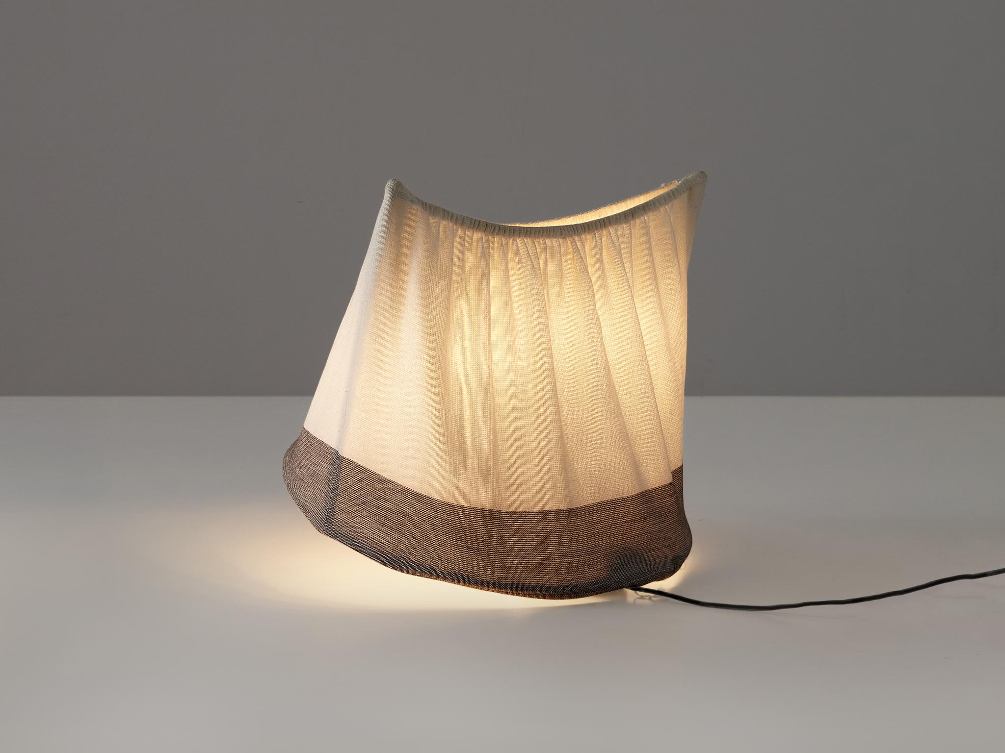 Post-Modern Mario Bellini for Artemide Table or Floor Lamp 'Circo' in Off-White Canvas For Sale