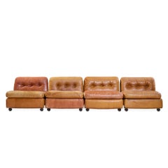 Mario Bellini for B&B Italia Amanta Leather and Fiberglass Sectional Sofa