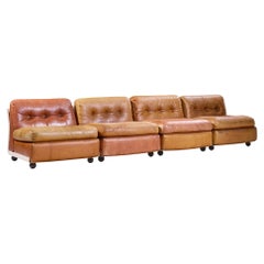 Mario Bellini for B&B Italia Amanta Leather and Fiberglass Sectional Sofa