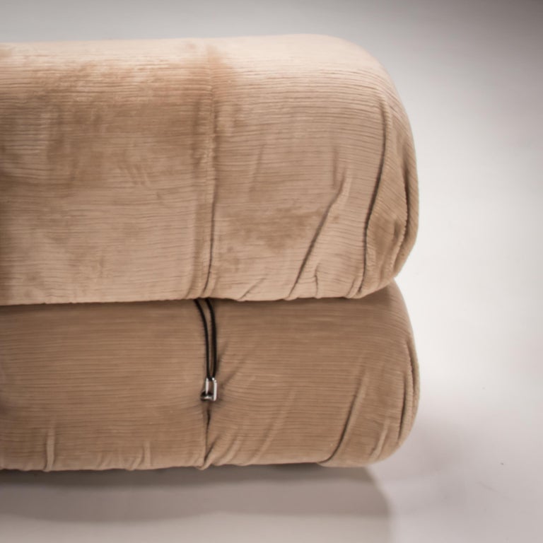 Fabric Mario Bellini for B&B Italia Camaleonda Beige 3 Seat Sectional Sofa, 1970s For Sale