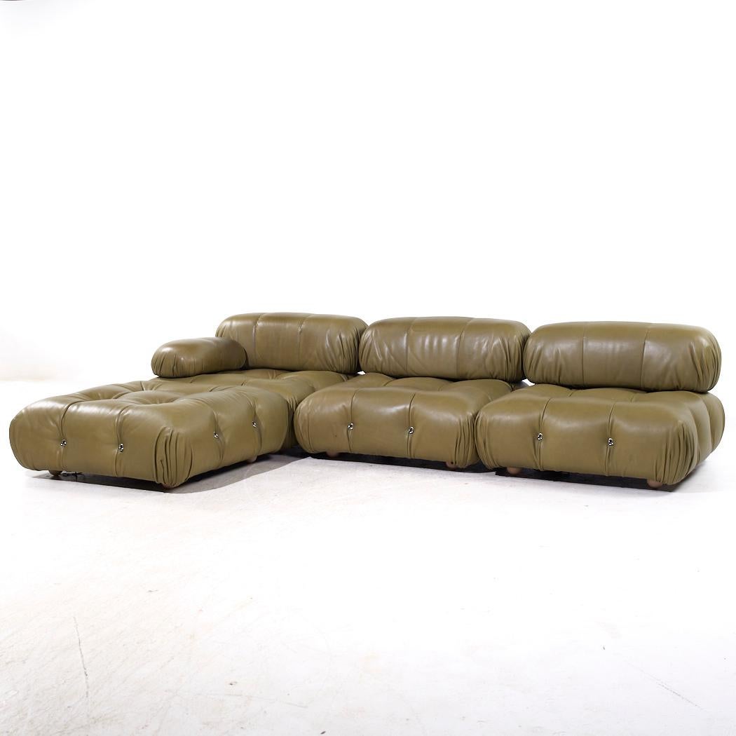Mid-Century Modern Mario Bellini for B&B Italia Camaleonda Leather Sectional Sofa For Sale