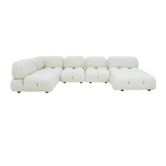 Mario Bellini for B&B Italia "Camaleonda" White Bouclé Fabric Modular Sofa