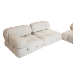 Mario Bellini for B&B Italia "Camaleonda" White Bouclé Fabric Modular Sofa