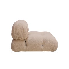 Mario Bellini pour B&B Italia Canapé modulaire en tissu bouclé blanc "Camaleonda
