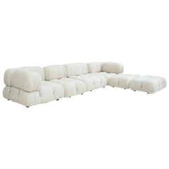 Mario Bellini for B&B Italia "Camaleonda" White Bouclé Fabric Modular Sofa