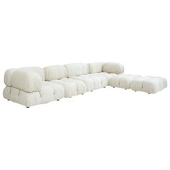 Mario Bellini for B&B Italia "Camaleonda" White Bouclé Fabric Modular Sofa