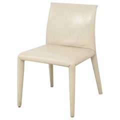 Vintage Mario Bellini for B&B Italia Cream Leather Accent Chair, Dining, Italy, 2001