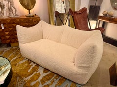 Mario Bellini Le Bambole Sofa, Cremefarbener Stoff, Skulpturales Design, 1972