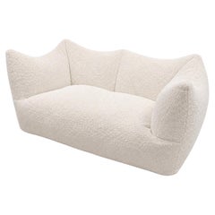 Mario Bellini Le Bambole Sofa, Cremefarbener Stoff, Skulpturales Design, 1972