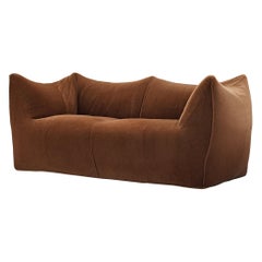 Mario Bellini for B&B Italia 'Le Bambole' Settee in Brown Upholstery