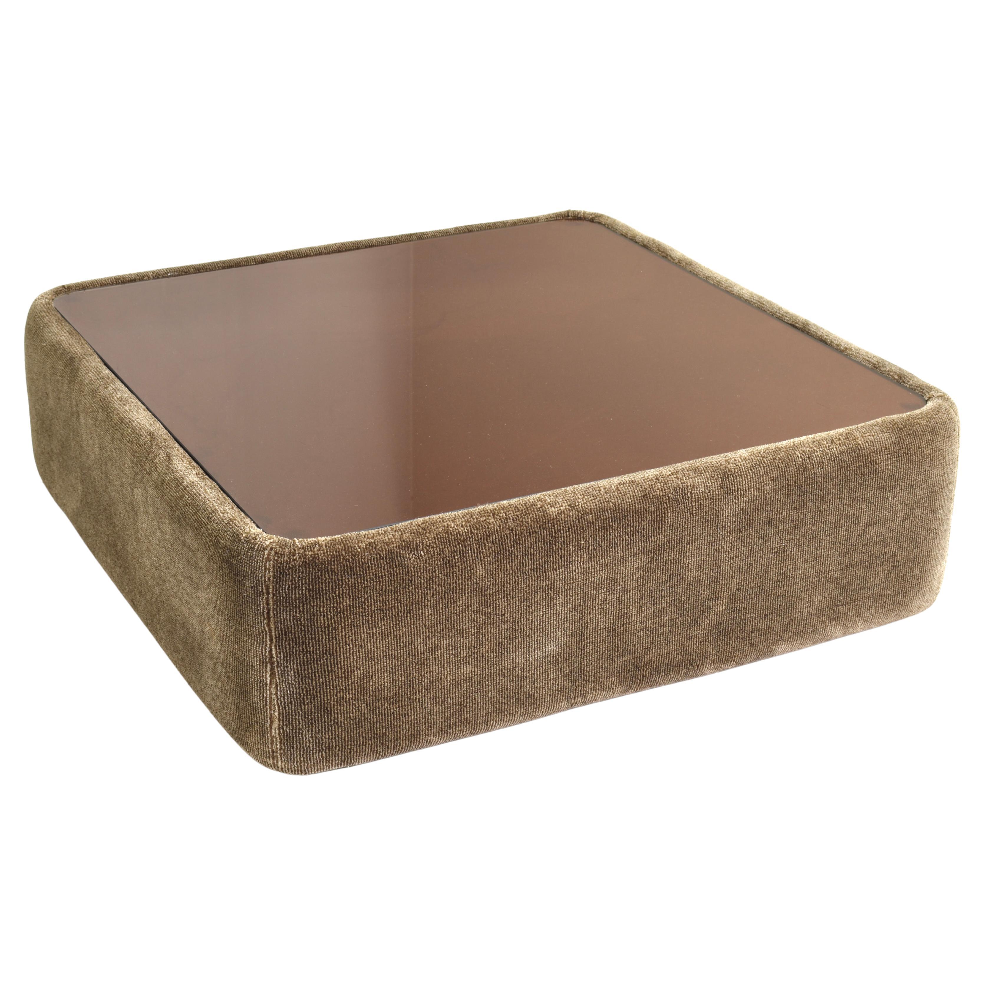 Mesa de centro en mohair atribuida a Mario Bellini para Cassina, Italia - hacia 1970