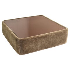 Mesa de centro en mohair atribuida a Mario Bellini para Cassina, Italia - hacia 1970
