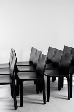 Mario Bellini for Cassina Cab 412 Chairs Set of 12