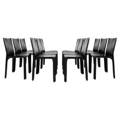 Mario Bellini for Cassina Cab 412 Chairs Set of 12