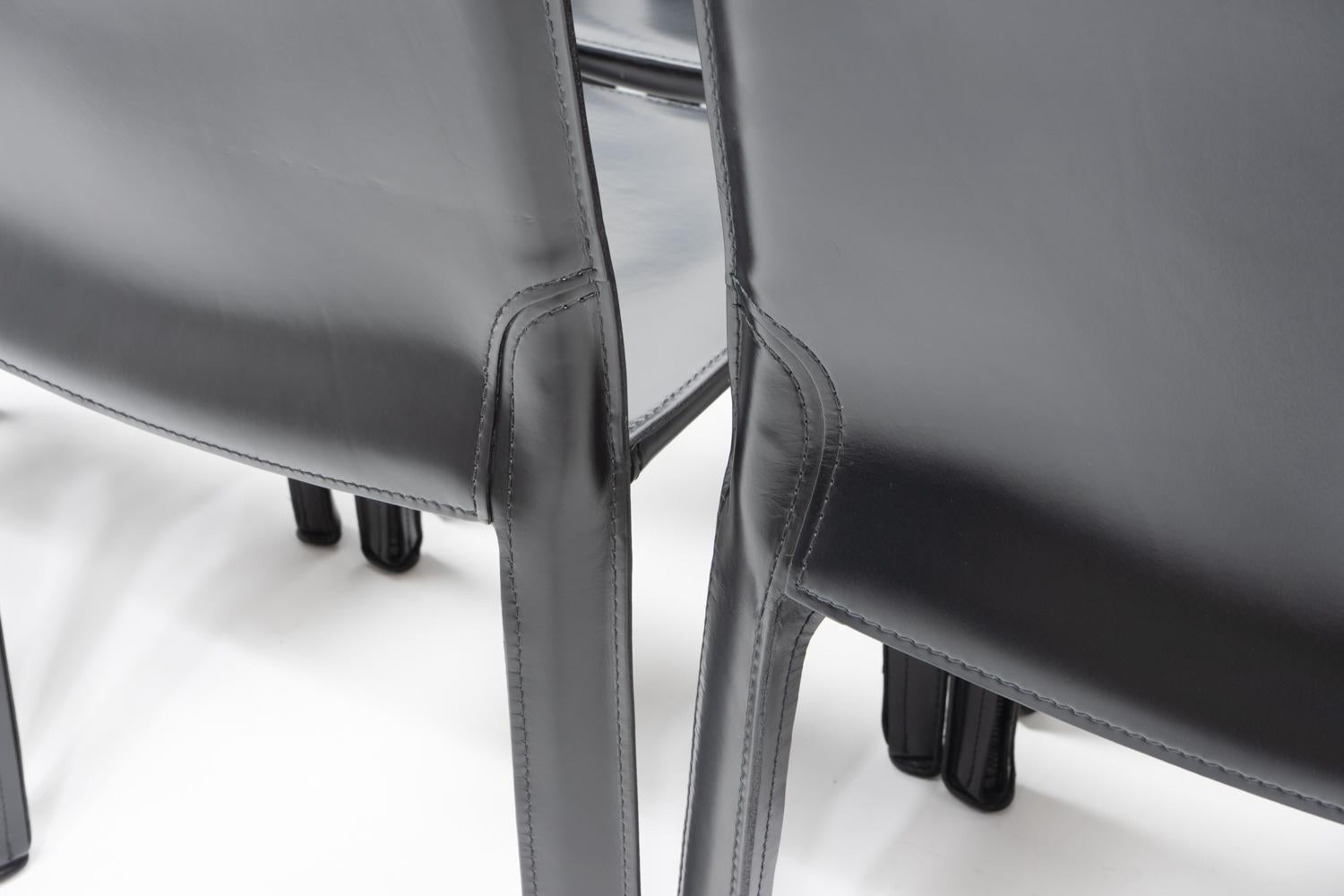 Mario Bellini for Cassina CAB 412, Set of 12, 1990s in vendita 6