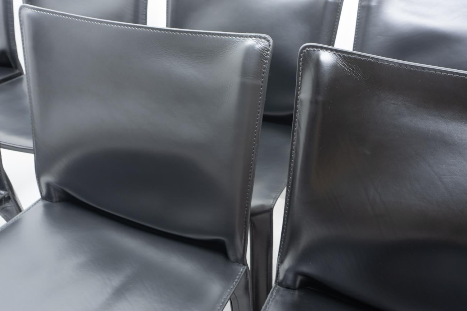 Mario Bellini for Cassina CAB 412, Set of 12, 1990s in vendita 8