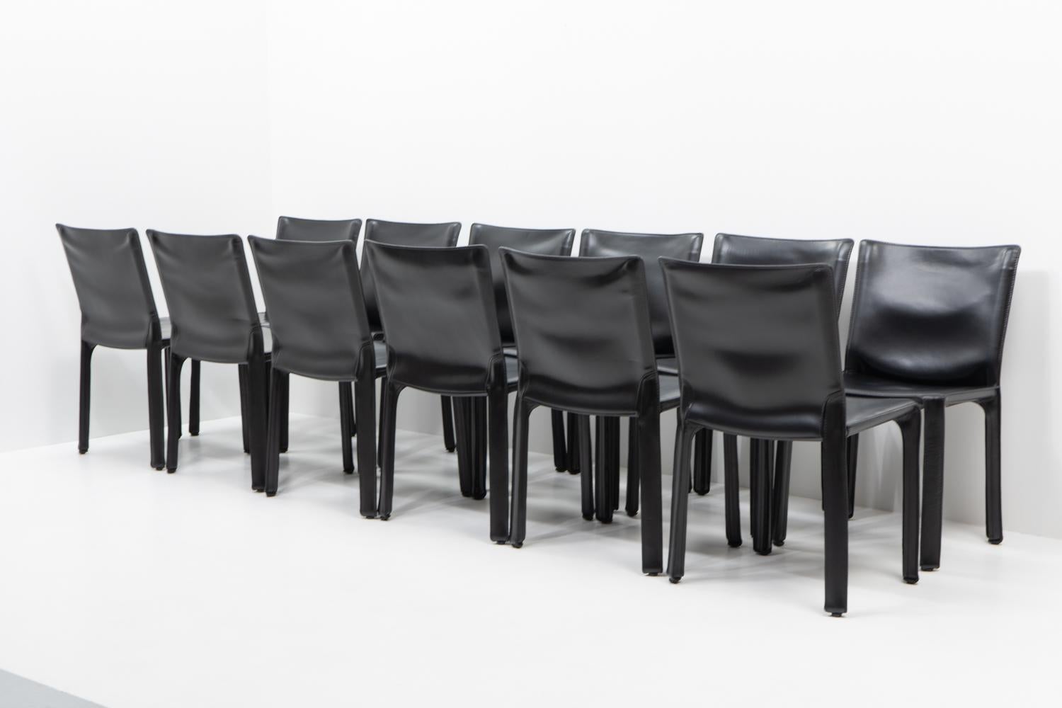 Mario Bellini for Cassina CAB 412, Set of 12, 1990s in vendita 9