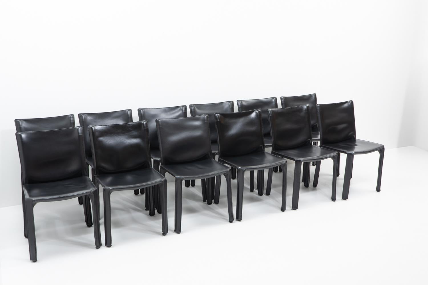 Mario Bellini for Cassina CAB 412, Set of 12, 1990s In condizioni buone in vendita a Renens, CH