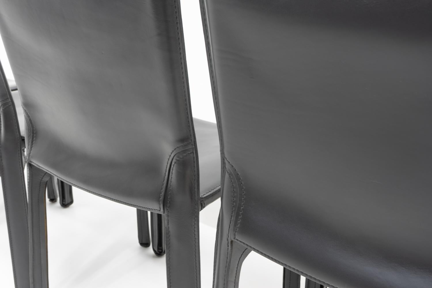 Mario Bellini per Cassina CAB 412, Set di quattro, anni '90 in vendita 3