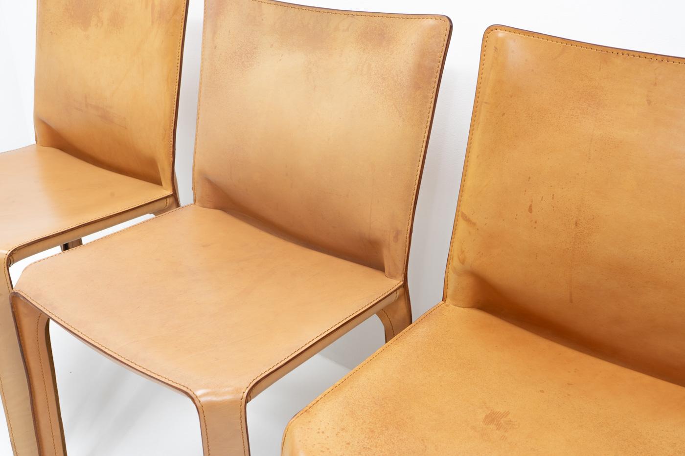 Mario Bellini per Cassina CAB 412, Set di quattro, anni '90 in vendita 5