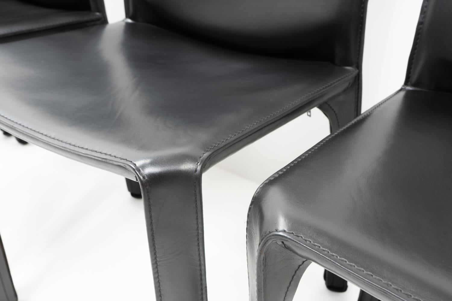 Mario Bellini per Cassina CAB 412, Set di quattro, anni '90 in vendita 5