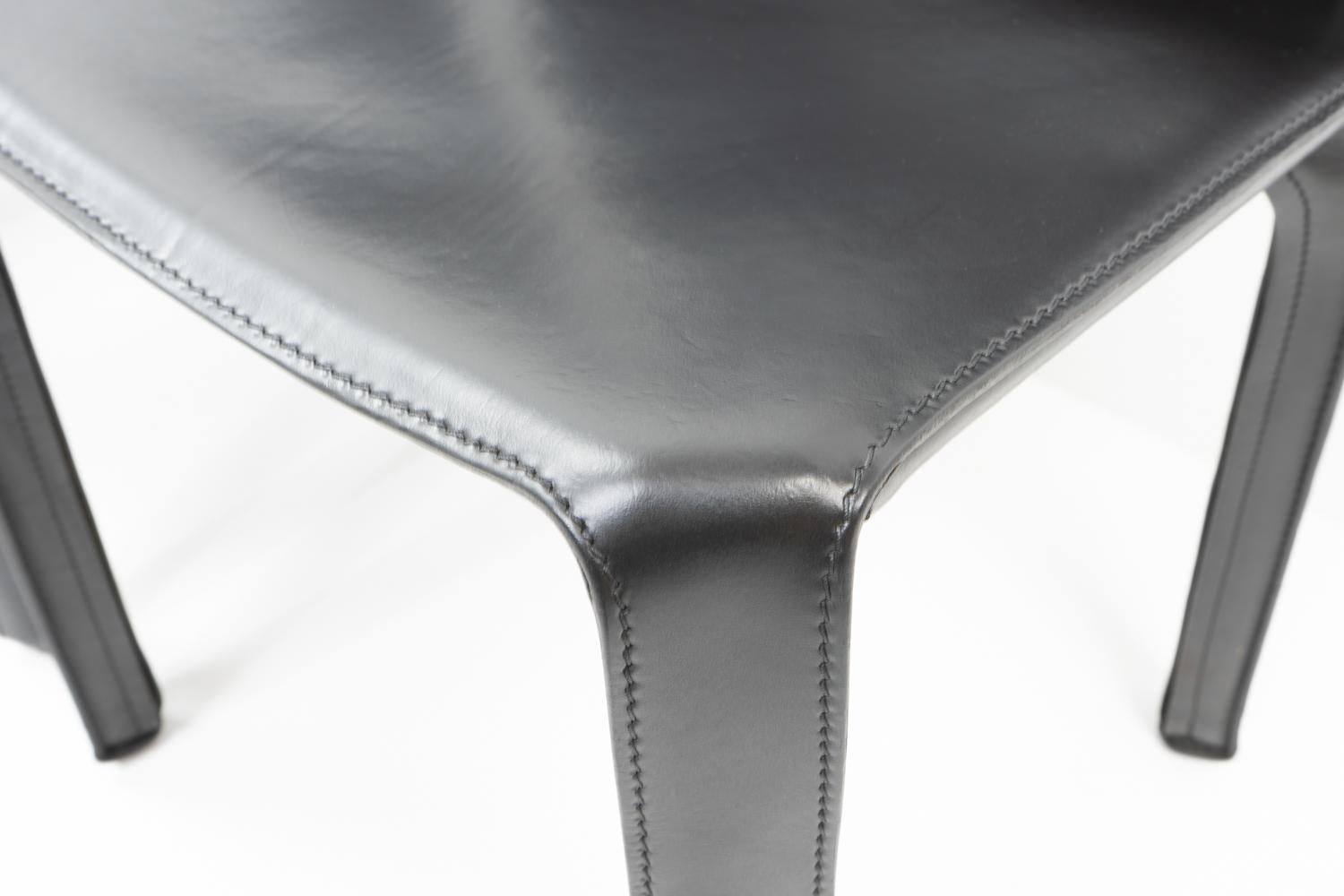 Mario Bellini per Cassina CAB 412, Set di quattro, anni '90 in vendita 7