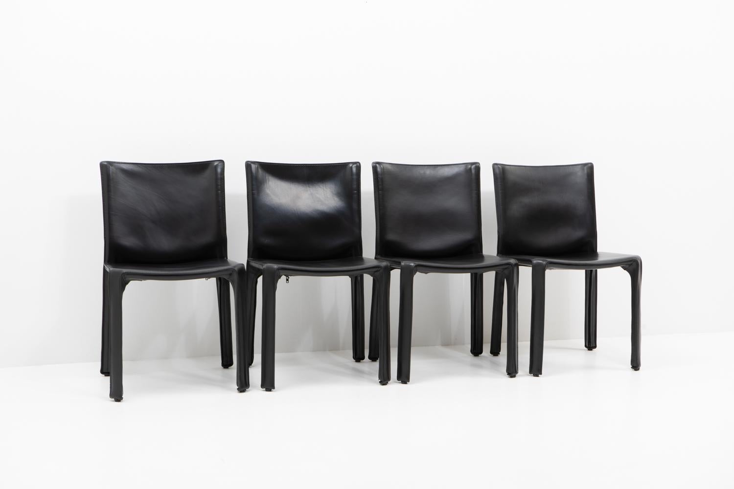 Italiano Mario Bellini per Cassina CAB 412, Set di quattro, anni '90 in vendita