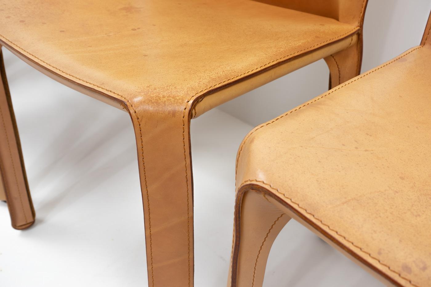 Metallo Mario Bellini per Cassina CAB 412, Set di quattro, anni '90 in vendita