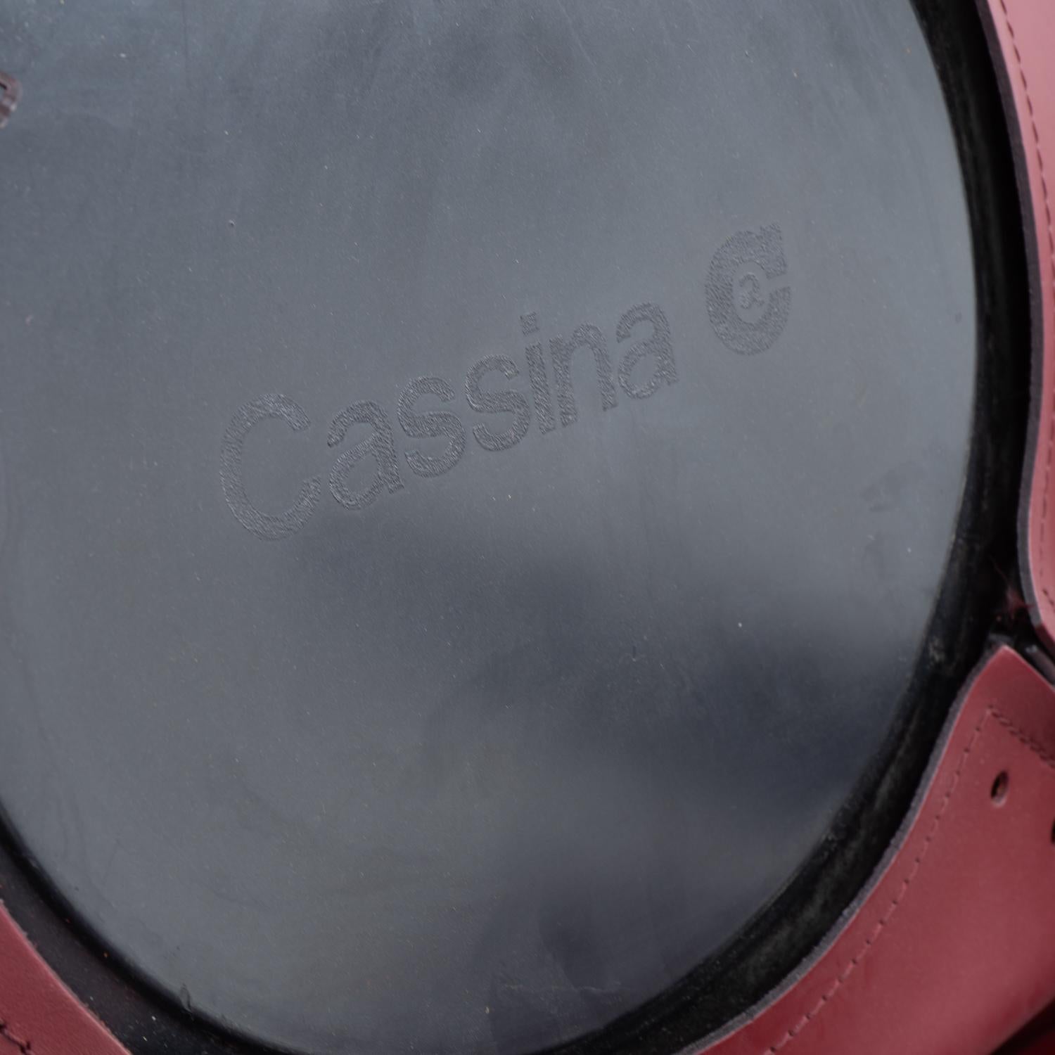 Mario Bellini per Cassina CAB 412, Set di quattro, anni '90 -Rosso In condizioni buone in vendita a Renens, CH