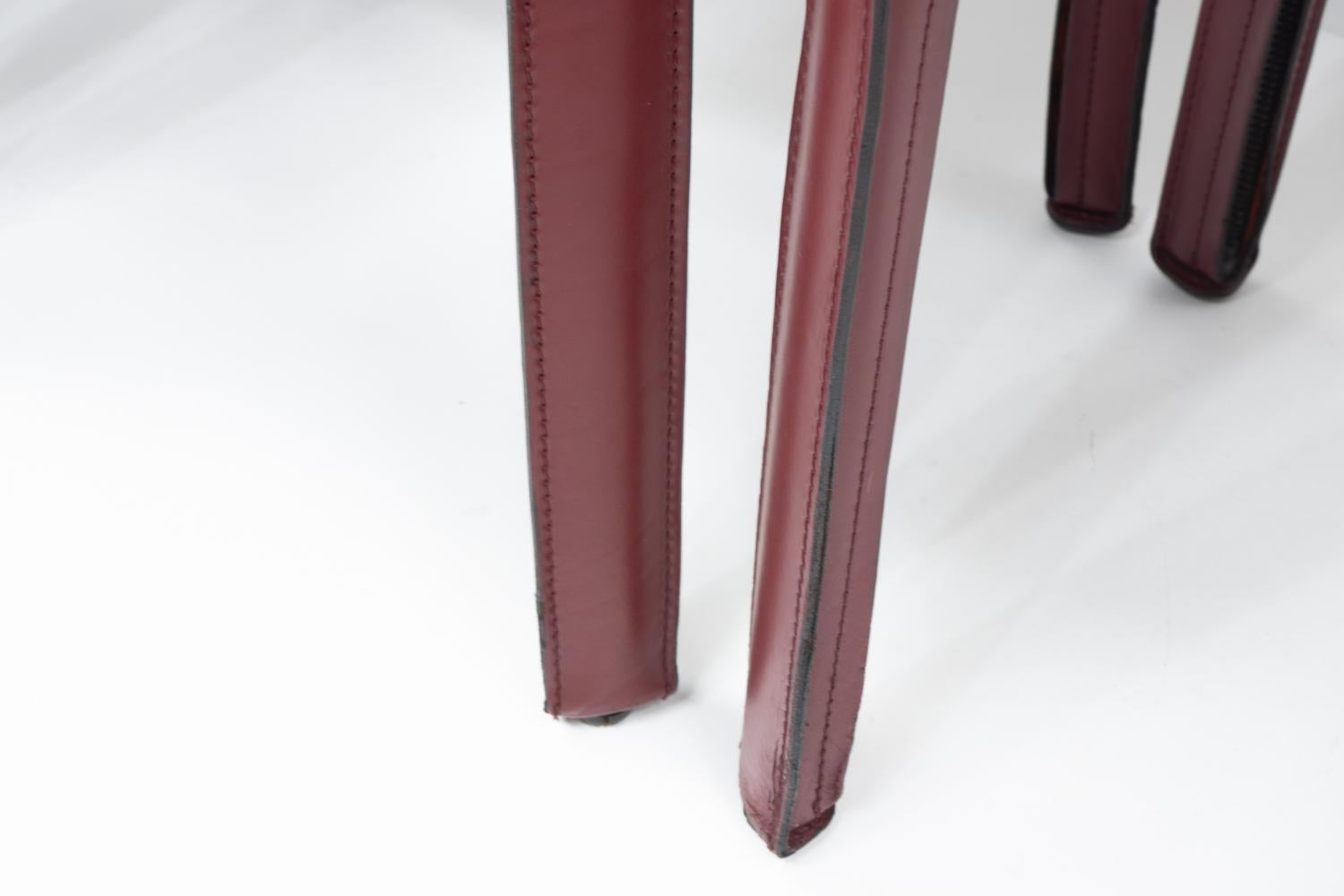 Metallo Mario Bellini per Cassina CAB 412, Set di quattro, anni '90 -Rosso in vendita
