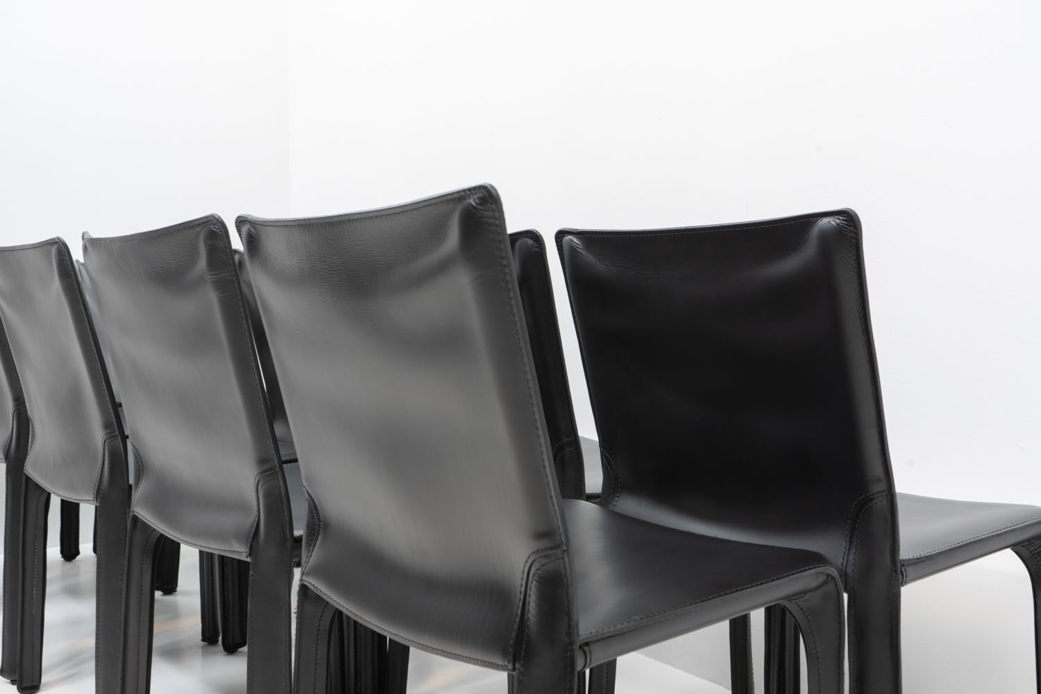 Mario Bellini pour Cassina CAB 412, lot de 10, années 1990 en vente 4