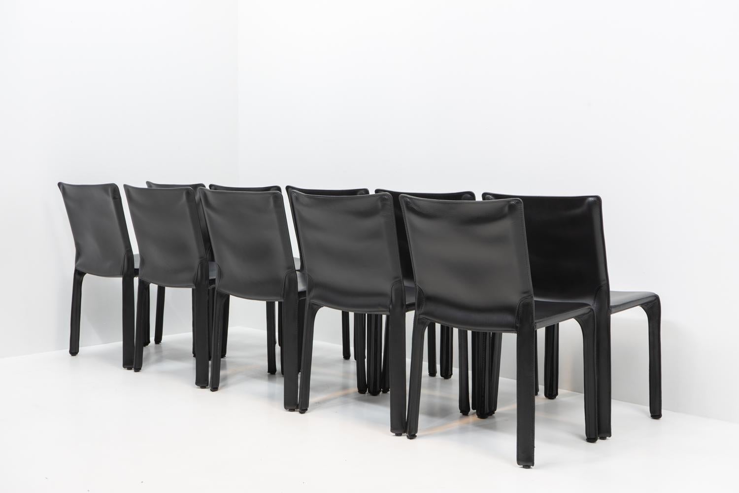 Mario Bellini pour Cassina CAB 412, lot de 10, années 1990 en vente 5