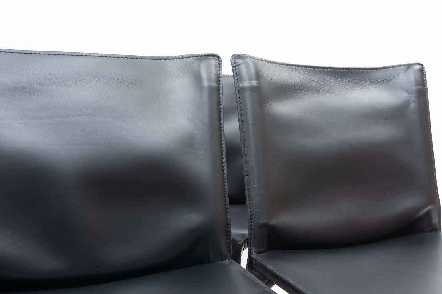 Mid-Century Modern Mario Bellini pour Cassina CAB 412, lot de 10, années 1990 en vente