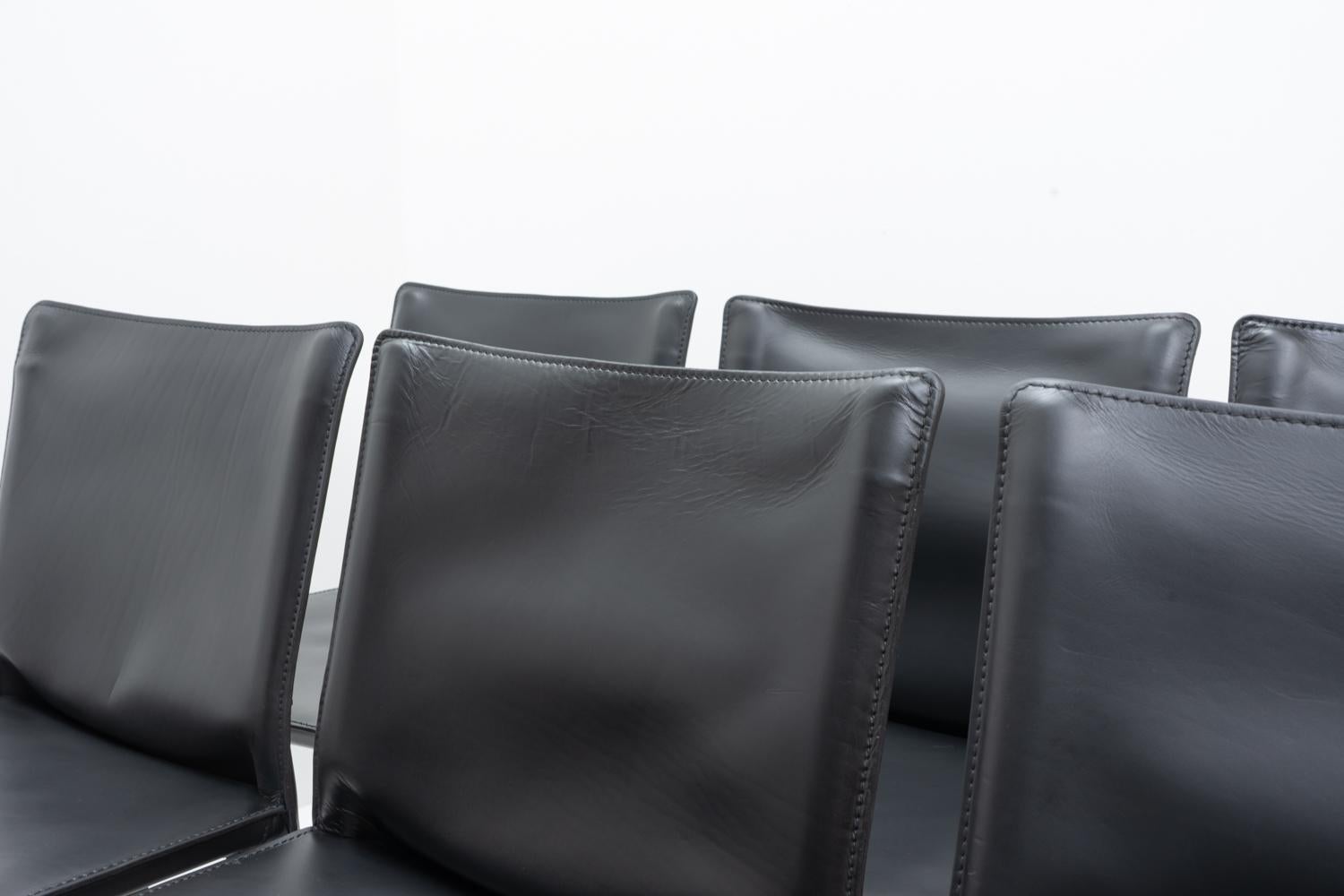 Mario Bellini pour Cassina CAB 412, lot de 10, années 1990 Bon état - En vente à Renens, CH