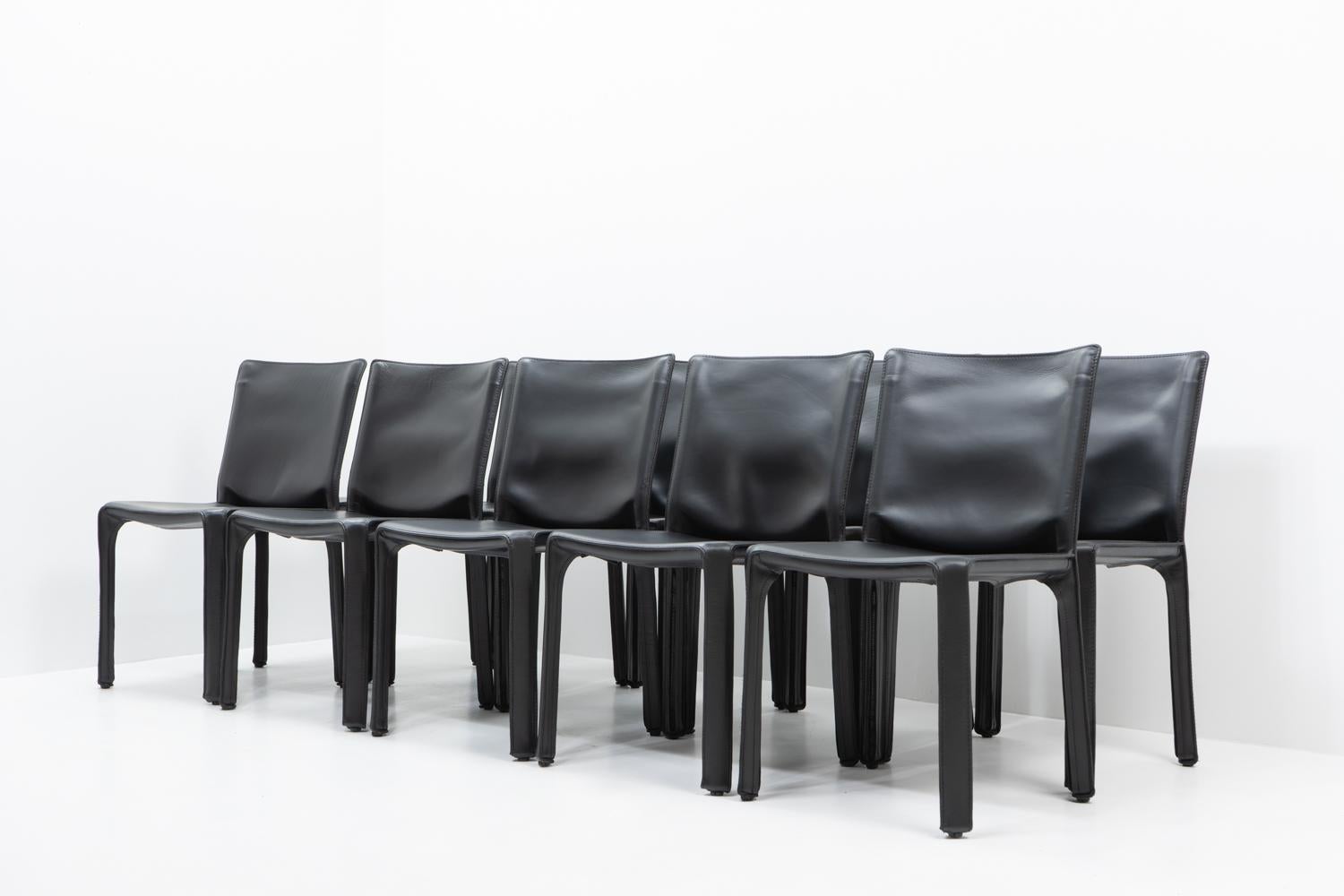 Fin du 20e siècle Mario Bellini pour Cassina CAB 412, lot de 10, années 1990 en vente