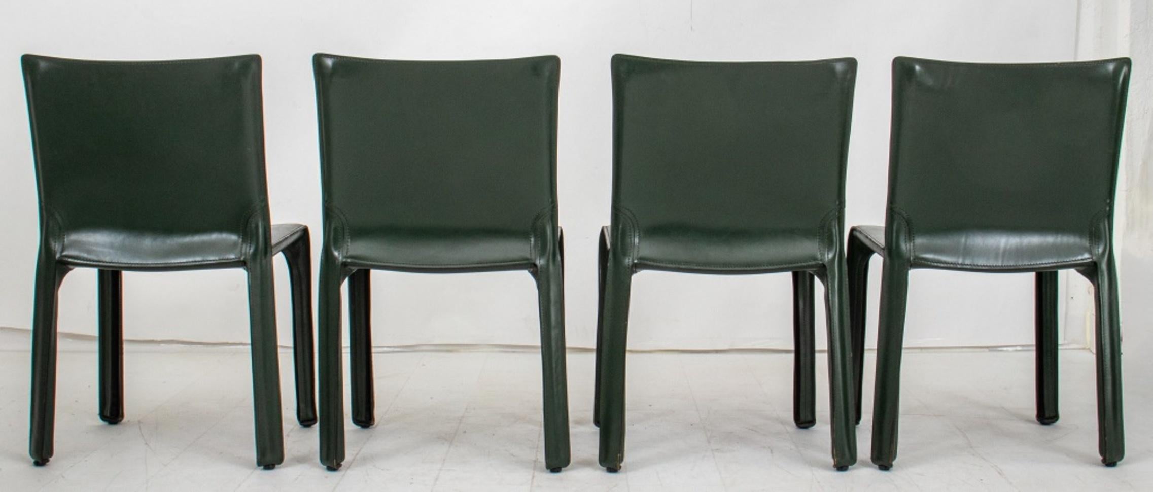 Mario Bellini for Cassina Cab 412 Side Chairs, Set of Four In Good Condition In New York, NY