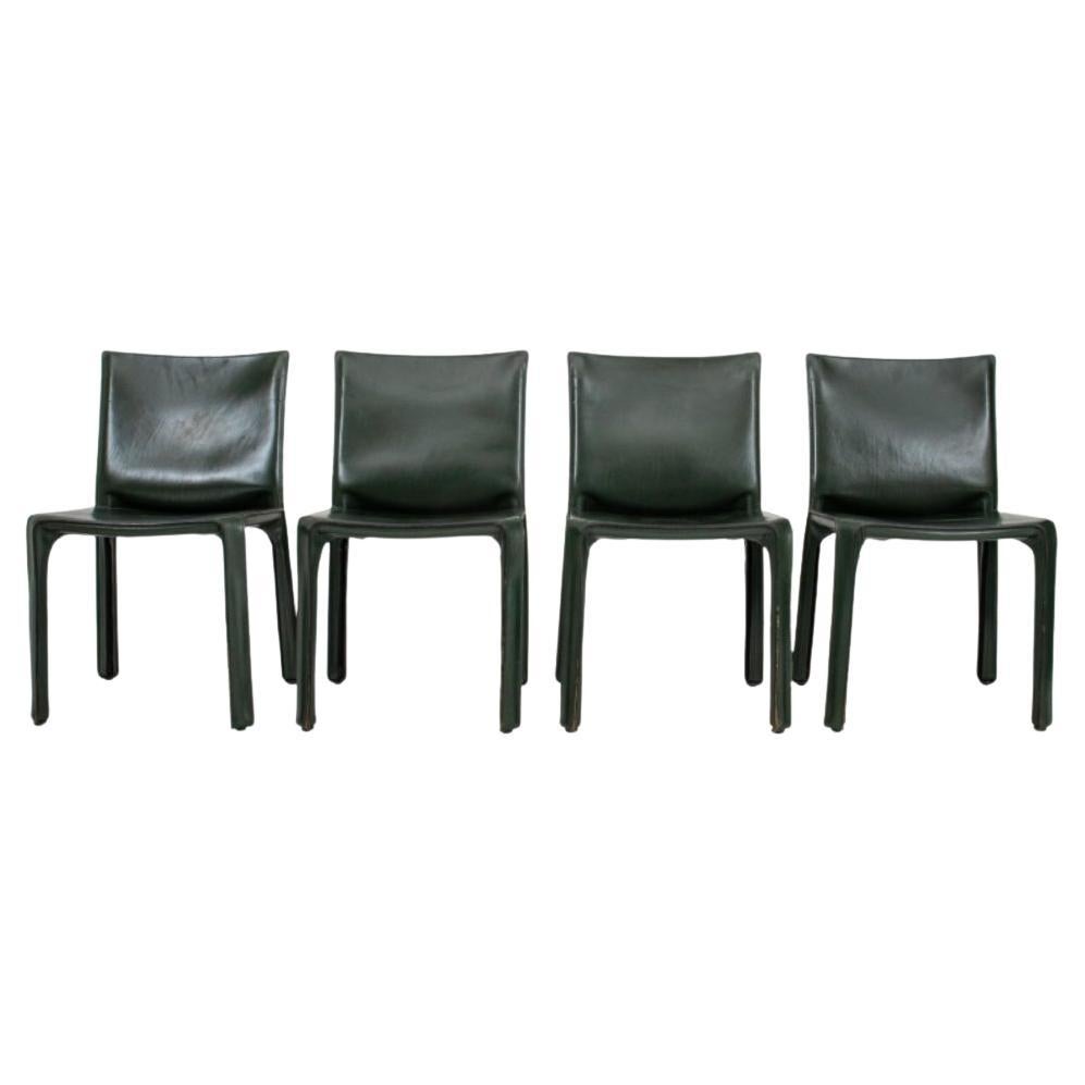 Mario Bellini for Cassina Cab 412 Side Chairs, Set of Four