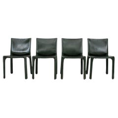 Mario Bellini for Cassina Cab 412 Side Chairs, Set of Four