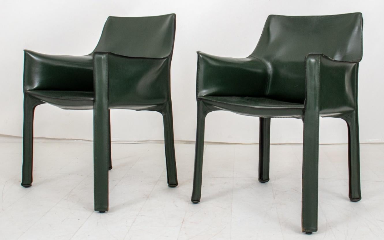Modern Mario Bellini for Cassina Cab 413 Arm Chairs, Pair