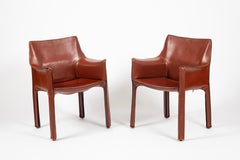 Mario Bellini for Cassina 'CAB 413'  Chairs in Leather